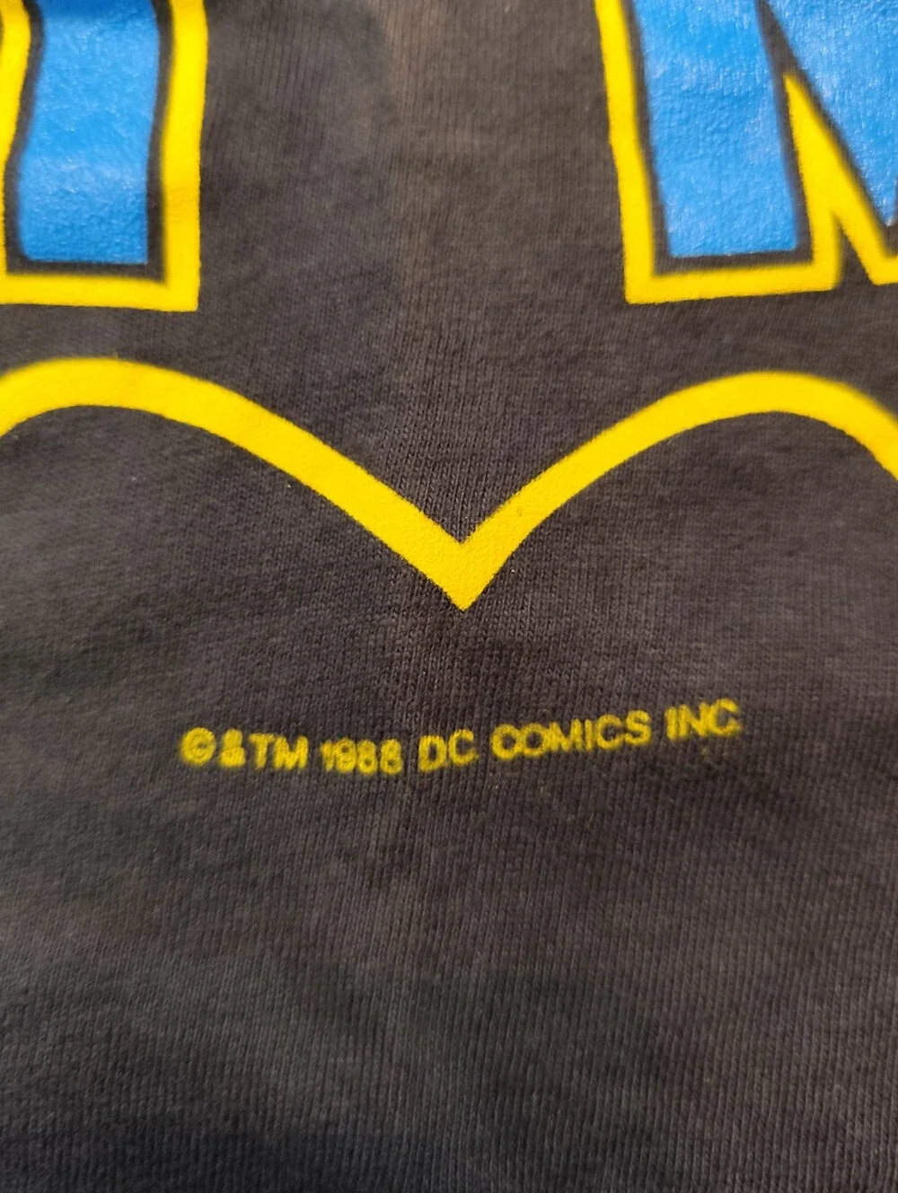 Vintage 1988 Batman DC Comics Movie Promo T-Shirt XL Single Stitch Black USA